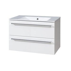 Mereo Bino, kúpeľňová skrinka s keramickým umývadlom 81 cm, biela CN661 vyobraziť