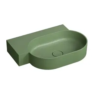 OMNIRES - OVO M+ umývadlo na dosku/závesné - ľavé, 64 x 44 cm, olive mat; OVO645UWLOL vyobraziť