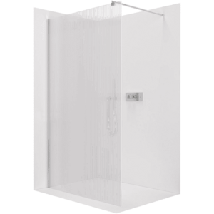 CERANO - Sprchová zástena Walk-in Onyx Round Ľ/P - 8 mm - okrúhla vzpera - chróm, ryhované sklo - 80x200 CER-8050BD325 vyobraziť
