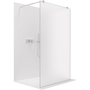CERANO - Sprchová zástena Walk-in Onyx Duo Ľ/P - 8 mm - okrúhla vzpera - chróm, mliečne sklo - 100x200 CER-8050BD2193 vyobraziť