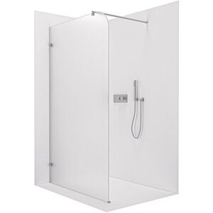 CERANO - Sprchová zástena Walk-in Orbis Round - Ľavá - 8 mm - guľatá vzpera - chróm, mliečne sklo - 150x200 CER-682270 vyobraziť