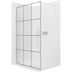 CERANO - Sprchová zástena Walk-in Onyx Round Ľ/P - 8 mm - okrúhla vzpera - chróm, industriálne sklo - 110x200 CER-8050BD225 vyobraziť