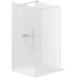 CERANO - Sprchová zástena Walk-in Onyx Duo Ľ/P - 8 mm - okrúhla vzpera - chróm, ryhované sklo - 90x200 CER-8050BD2264 vyobraziť