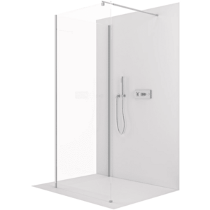 CERANO - Sprchová zástena Walk-in Onyx Corner Round Ľ/P - 8 mm - okrúhla vzpera - chróm, transparentné sklo - 140x140x200 CER-8050BD7727 vyobraziť