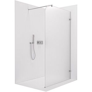 CERANO - Sprchová zástena Walk-in Orbis Round - Pravá - 8 mm - okrúhla vzpera - chróm, mliečne sklo - 160x200 CER-999948 vyobraziť