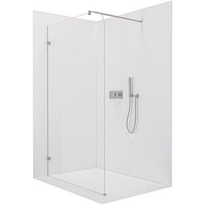 CERANO - Sprchová zástena Walk-in Orbis Round Ľ/P - 8 mm - okrúhla vzpera - chróm, transparentné sklo - 160x200 CER-978754 vyobraziť