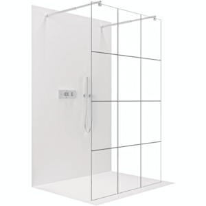 CERANO - Sprchová zástena Walk-in Onyx Duo Ľ/P - 8 mm - okrúhla vzpera - chróm, industriálne sklo - 140x200 CER-8050BD2162 vyobraziť