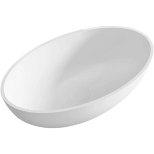 CERANO - Umývadlo z liateho mramoru Luna - na dosku - biela matná - 52, 8x30, 9 CER-WB19 vyobraziť