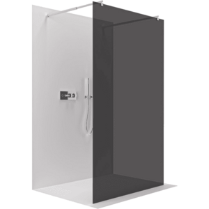 CERANO - Sprchová zástěna Walk-in Onyx Duo L/P - 10 mm - kulatá vzpěra - chrom, grafitové sklo - 110x200 CER-8050BD71661 vyobraziť