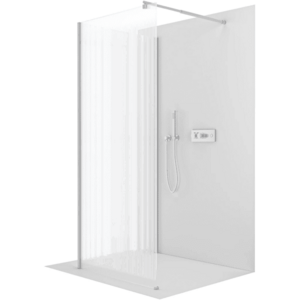 CERANO - Sprchová zástěna Walk-in Onyx Corner Round L/P - 8 mm - kulatá vzpěra - chrom, rýhované sklo - 120x80x200 CER-8050BD71868 vyobraziť