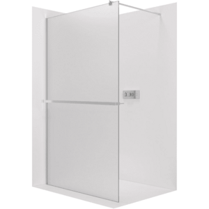 CERANO - Sprchová zástěna Walk-in Onyx Round L/P - 8 mm - kulatá vzpěra + polička/držák na ručníky - chrom, mléčné sklo - 30x200 CER-8050BD80009 vyobraziť