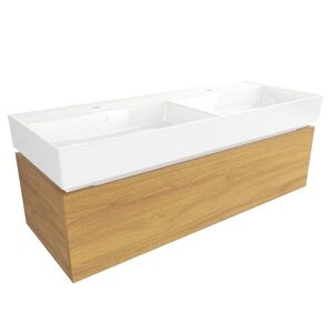 Kúpeľňová skrinka s umývadlom SAT Feel 120x30x46 cm medový dub mat SATFEEL120DMU2 SATFEEL120DMU2 vyobraziť