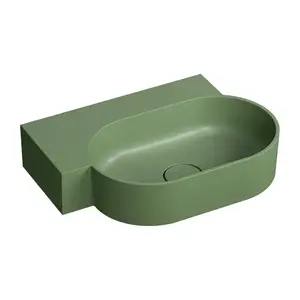 OMNIRES - OVO M+ umývadlo na dosku/závesné - ľavé, 55 x 38 cm, olive mat; OVO555UWLOL vyobraziť