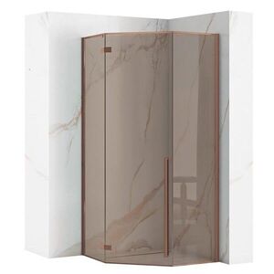 REA/S - Sprchovací kút DIAMOND 90x90 COPPER BRUSH + sprchova vanička Diamond, biela KPL-K6966 vyobraziť