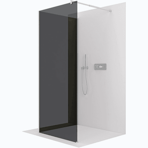 CERANO - Sprchová zástěna Walk-in Onyx Corner Round L/P - 8 mm - kulatá vzpěra - chrom, grafitové sklo - 100x130x200 CER-670535 vyobraziť