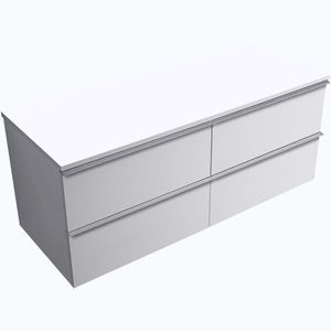 CERANO - Kúpeľňová skrinka Velora - biela matná, úchytka chrómová + doska z lit. mramoru Elanys - 12 mm - biela matná - 120x54, 2x46, 5 CER-679411 vyobraziť
