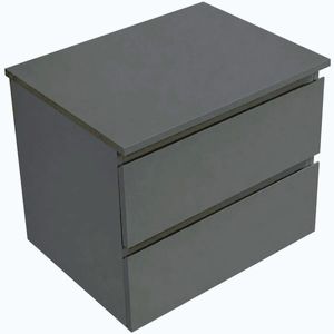 CERANO - Koupelnová skříňka Carole - antracitová + deska pod umyvadlo Navira Slim - 18 mm - 60x49, 8x46 CER-038047 vyobraziť