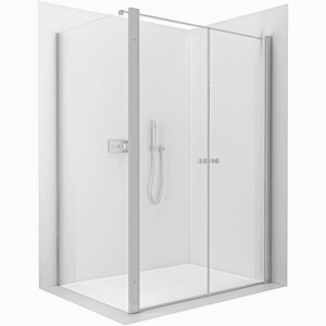 CERANO - Sprchovací kút Antelo L - Ľ/P - 6 mm - chróm, transparentné sklo - 112x100 - otočný CER-666649 vyobraziť