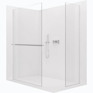 CERANO - Sprchová zástena Walk-in Crystal TL/P - 8 mm - bezvzperový systém + polička/držiak na uteráky - chróm, transparentné sklo - 130x60x200 CER-8050BD6370 vyobraziť