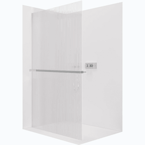 CERANO - Sprchová zástena Walk-in Crystal Ľ/P - 8 mm + polička/držiak na uteráky - bezvzperový systém - chróm, ryhované sklo - 90x200 CER-8050BD6899 vyobraziť