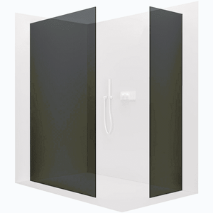 CERANO - Sprchová zástena Walk-in Crystal TL/P - 8 mm - bezvzperový systém - biela matná, grafitové sklo - 150x100x200 CER-8050BD5225 vyobraziť