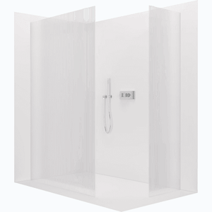 CERANO - Sprchová zástena Walk-in Crystal TL/P - 8 mm - bezvzperový systém - chróm, ryhované sklo - 90x60x200 CER-8050BD4812 vyobraziť
