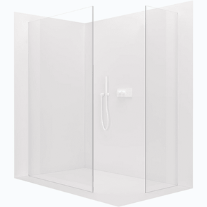 CERANO - Sprchová zástena Walk-in Crystal TL/P - 8 mm - bezvzperový systém - biela matná, transparentné sklo - 90x60x200 CER-8050BD5352 vyobraziť