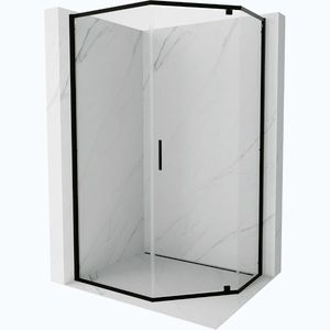 MEXEN - Exo sprchovací kút päťboký krídlový 100 x 80, transparent, čierna 812-100-080-70-00 vyobraziť