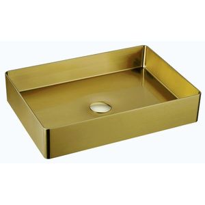 SAPHO - AURUM nerezové umývadlo 50x35, 2cm, vrátane výpuste, zlato mat AU203 vyobraziť