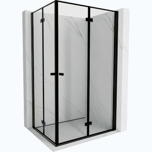 MEXEN/S - Mist-F Duo sprchovací kút skladacie dvere pravá 95 x 120, čierna okraj, čierna 8A6-095L-120P-70-70 vyobraziť