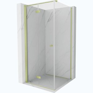 MEXEN/S - Mist-F sprchovací kút skladacie dvere ľavá 95 x 95, transparent, zlato kefovaná 8A6T-095-095-55-00-L vyobraziť