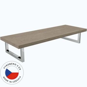 CERANO - Deska pod umyvadlo Adele + 2 konzole pod desku - dub Cannolo Cremona - konzole chrom - 80, 2x1, 8x45, 3 CER-154374 vyobraziť
