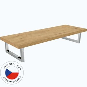 CERANO - Deska pod umyvadlo Adele + 2 konzole pod desku - dub zlatý Craft - konzole chrom - 80, 2x1, 8x45, 3 CER-218782 vyobraziť