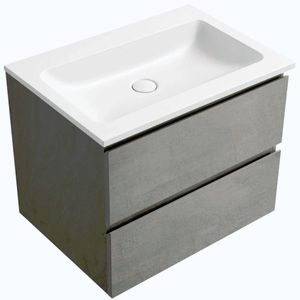 CERANO - Koupelnová skříňka Carole - betonově šedá + umyvadlo z lit. mramoru Amati - bílá matná - 60, 5x49, 5x46, 5 CER-164100 vyobraziť