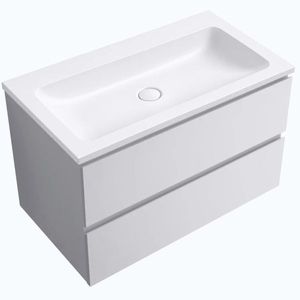 CERANO - Koupelnová skříňka Carole - bílá matná + umyvadlo z lit. mramoru Amati - bílá matná - 100, 8x49, 5x46, 8 CER-211851 vyobraziť