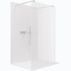 CERANO - Sprchová zástena Walk-in Onyx Duo Ľ/P - 8 mm - okrúhla vzpera - chróm, ryhované sklo - 160x200 CER-8050BD2259 vyobraziť