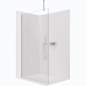 CERANO - Sprchová zástena Walk-in Onyx Top Round Ľ/P - 10 mm - guľatá vzpera - chróm, transparentné sklo - 120x200 CER-8050BD78613 vyobraziť