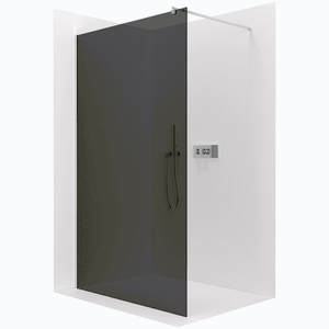 CERANO - Sprchová zástena Walk-in Onyx Round Ľ/P - 8 mm - okrúhla vzpera - chróm, grafitové sklo - 80x200 CER-8050BD218 vyobraziť