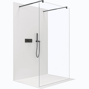 CERANO - Sprchová zástěna Walk-in Onyx Duo L/P - 10 mm - kulatá vzpěra - černá matná, transparentní sklo - 120x200 CER-8050BD71551 vyobraziť