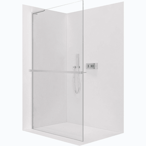 CERANO - Sprchová zástěna Walk-in Onyx L-levá vzpěra - 10 mm + polička/držák na ručníky - chrom, transparentní sklo - 100x200 CER-8050BD74549 vyobraziť