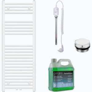 CERANO - Koupelnový elektrický radiátorový set Benito - 300W - bílá lesklá - 1200x450 mm CER-027087 vyobraziť