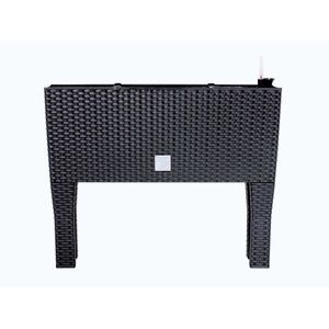 Prosperplast Kvetináč »Rato Case High«, so zavlažovacím systémom, ratanový vzhľad. (antracitová, 60 x 46 x 25 cm (Š x V x H)) vyobraziť