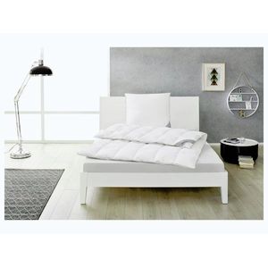 BALETTE Pomerančovo-kazetová perová prikrývka Premium Selection 100 % prachové perie. (stredný, 240 x 220 cm) vyobraziť