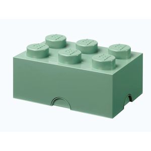 LEGO Úložný box so 6 výstupkami, stohovateľný. (Sand green) vyobraziť