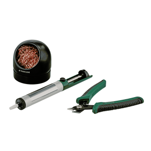 PARKSIDE® Odsávačka cínu, čistič hrotu, kliešte/Spájkovacia podložka a stojan/Spájkovacia pomôcka (súprava so štiepacími kliešťami) vyobraziť