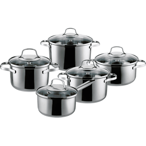 SILVERCREST® Súprava hrncov Premium, 5-dielna (so sklenenými pokrievkami) vyobraziť