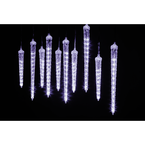 LIVARNO® Svetelná reťaz s cencúľmi, 148 LED (studená biela) vyobraziť