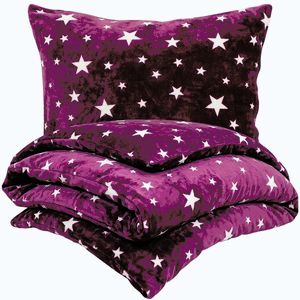 4Home Obliečky mikroflanel Stars violet, 140 x 200 cm, 70 x 90 cm vyobraziť
