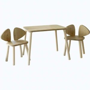 Detská súprava stolíka a stoličiek 2 ks Mickey Two Chair Set - Brown vyobraziť