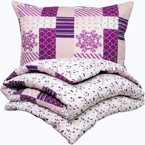 4Home Krepové obliečky Patchwork violet, 140 x 220 cm, 70 x 90 cm vyobraziť